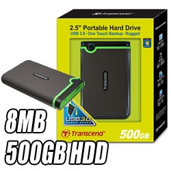 Transcend StoreJet 25M3, 500GB, USB3.0, 2.5 Inch